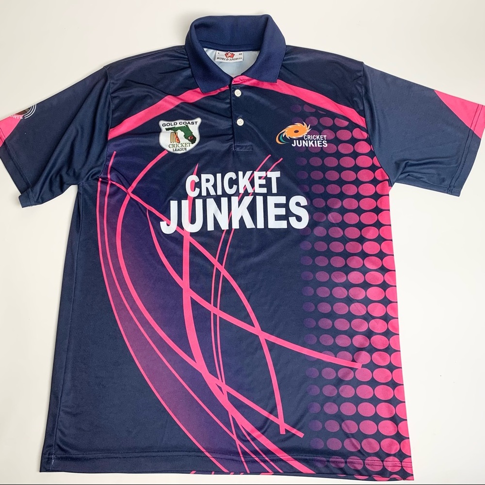 Cricket Junkies Polo Shirt Size L